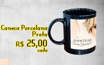 Caneca Preta Porcelana Britney Spears Femme Fatale